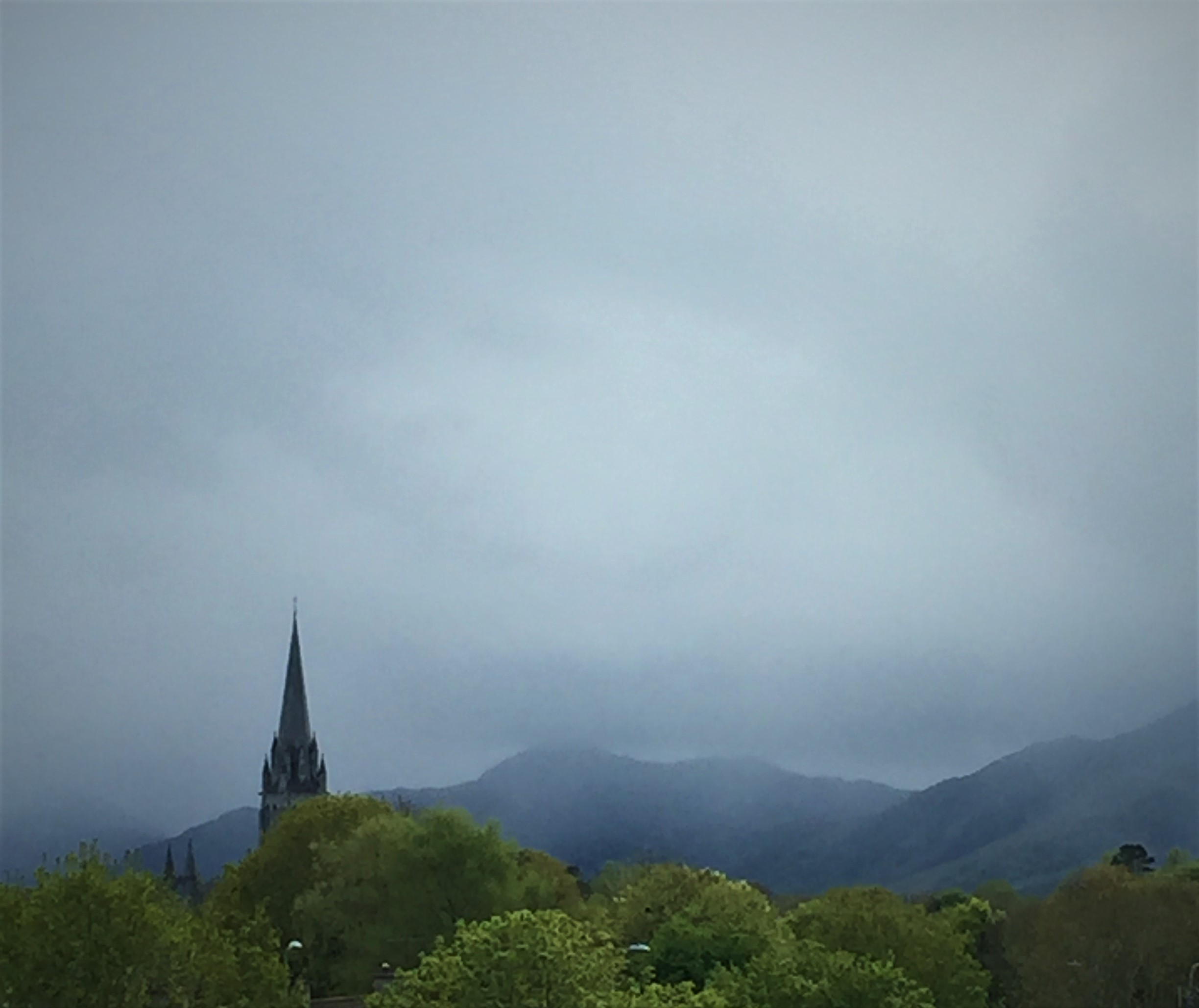 View of the Killarney National Park and St Marys Catheral, Killarney